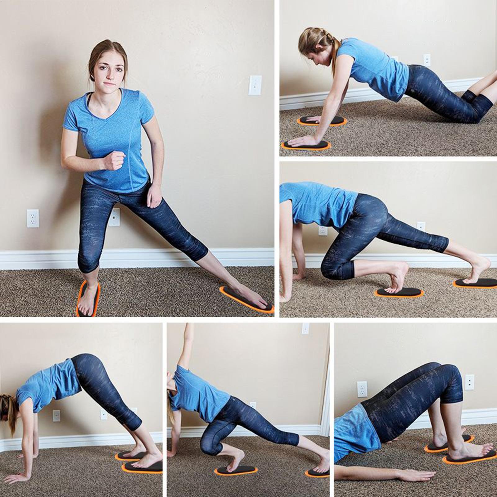 Home Gym Workout - Discos deslizantes para ejercicios, forma ovalada,