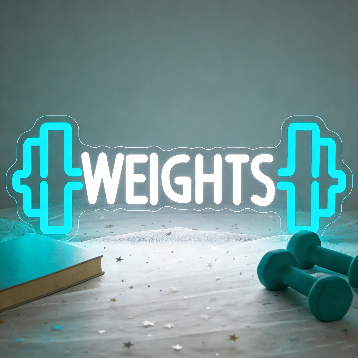 Home Gym Neon Sign - Letrero Luminoso LED de Neón con