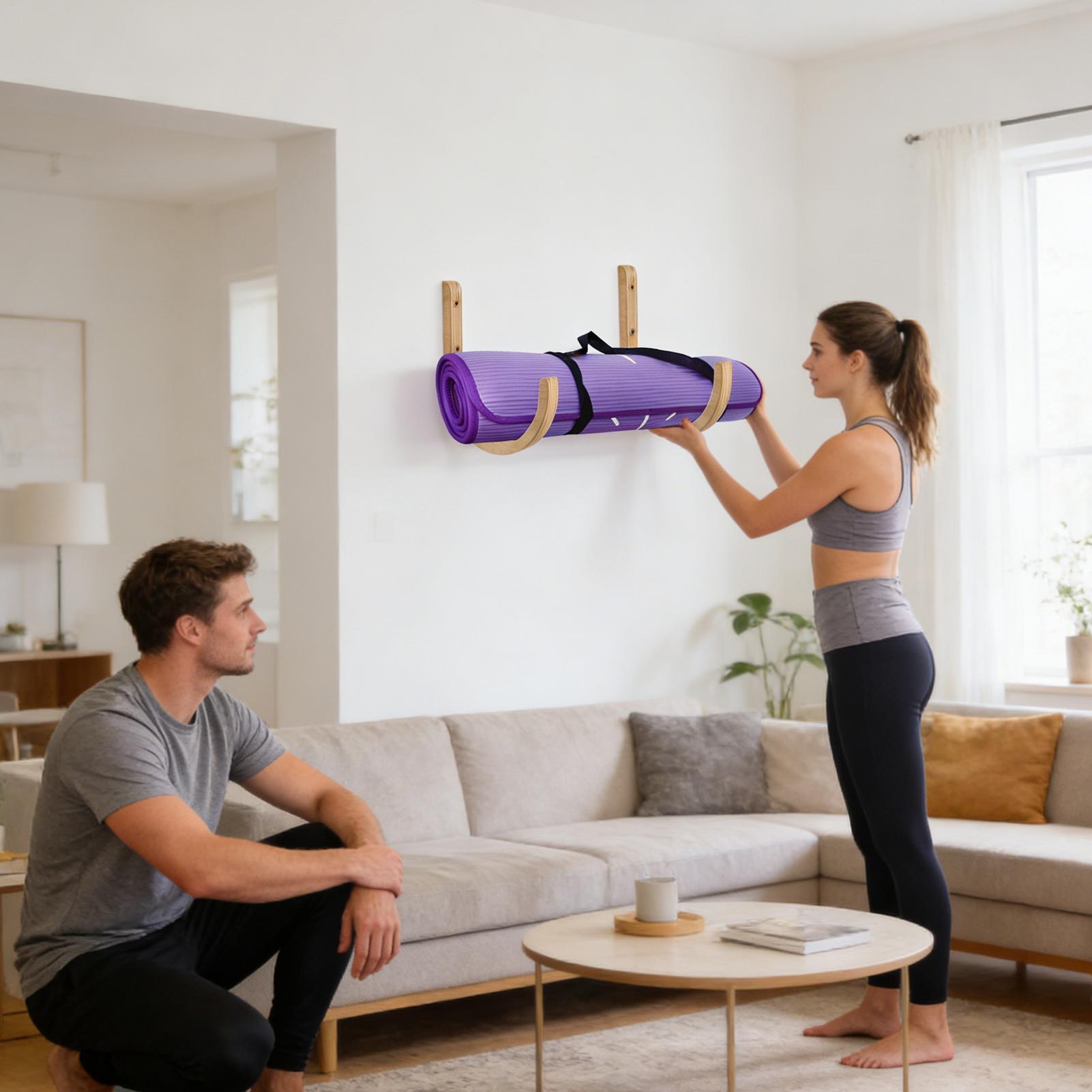 Home Gym Yoga Mat Storage - Organizador de colchonetas de yoga, 2