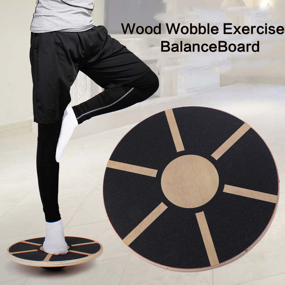 Wobble Board Balance - Tabla de Equilibrio Redonda de Madera,