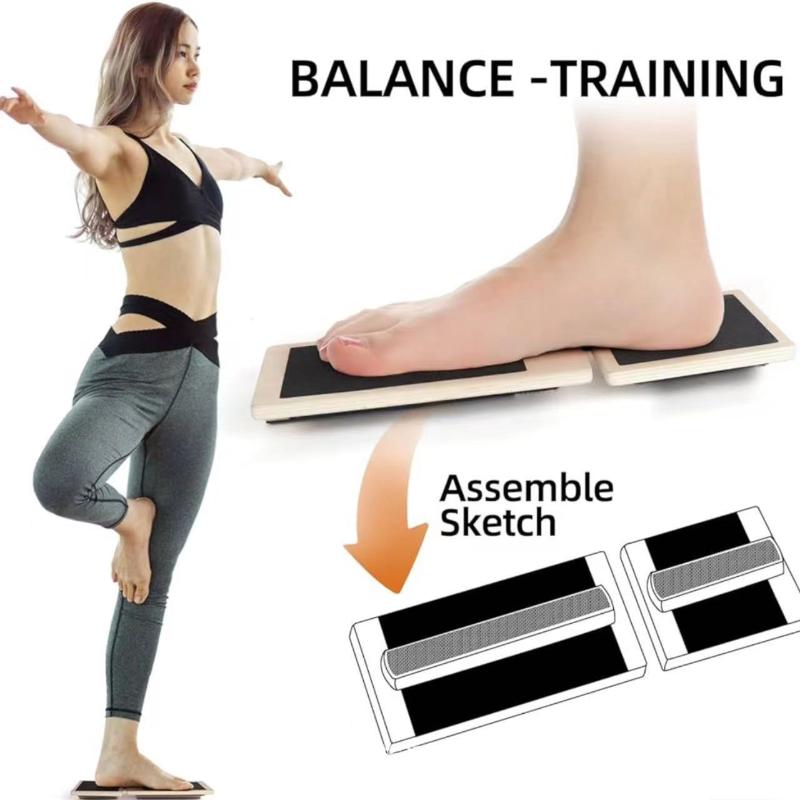 Wobble Board Balance - Tabla de Equilibrio de Madera Antideslizante