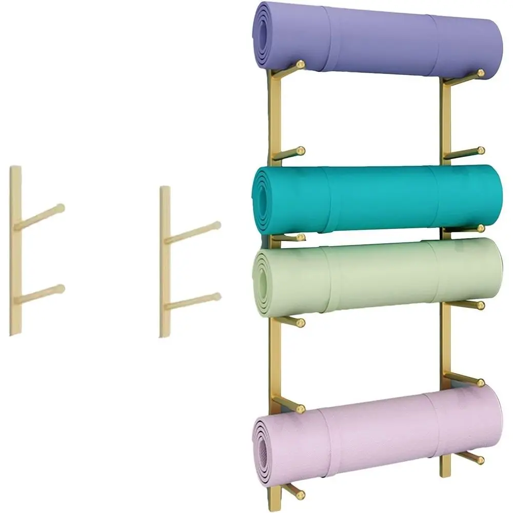 Home Gym Yoga Mat Storage - Soporte Metálico de Pared para Gimnasio
