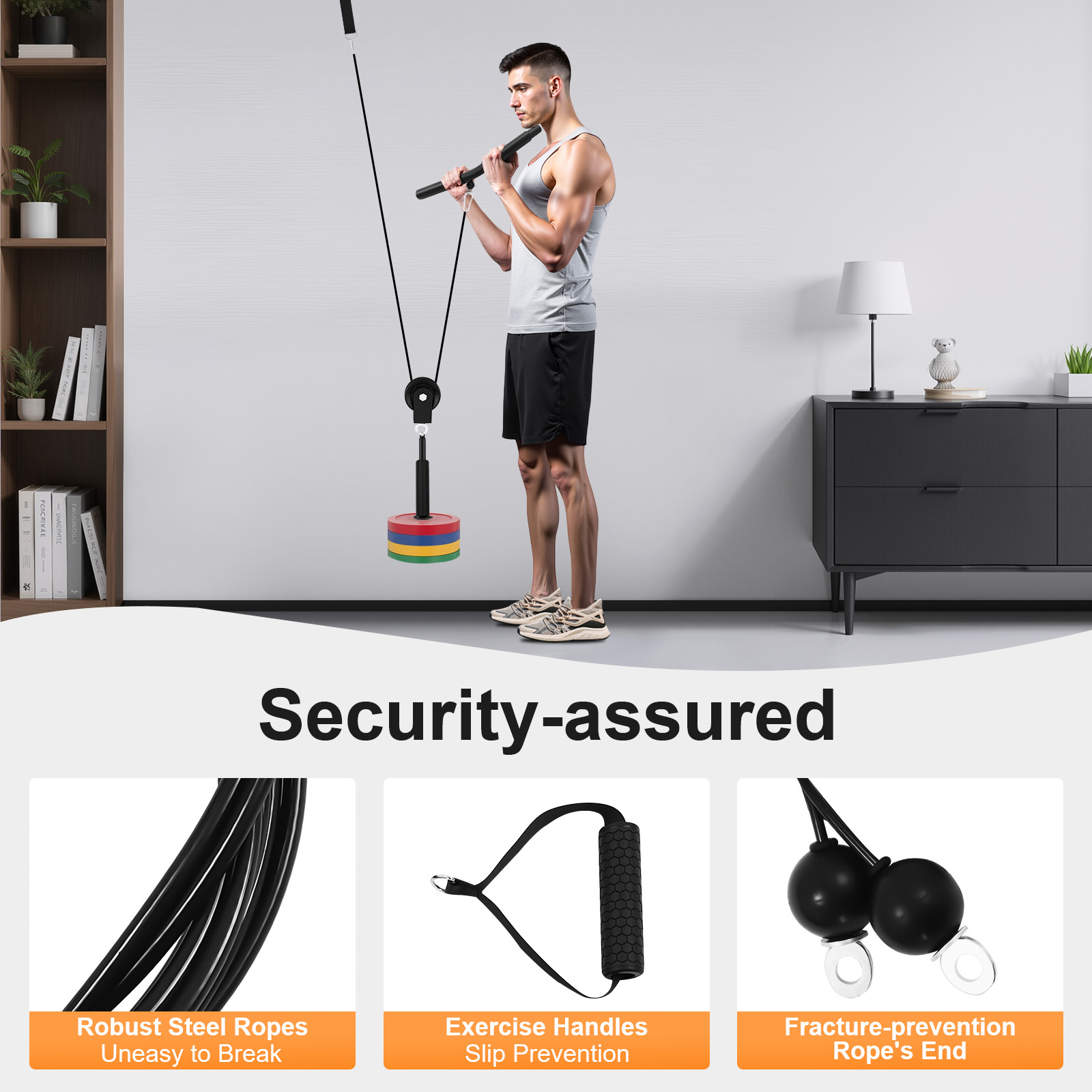 Home Gym Cable - Sistema de Poleas de Cable para