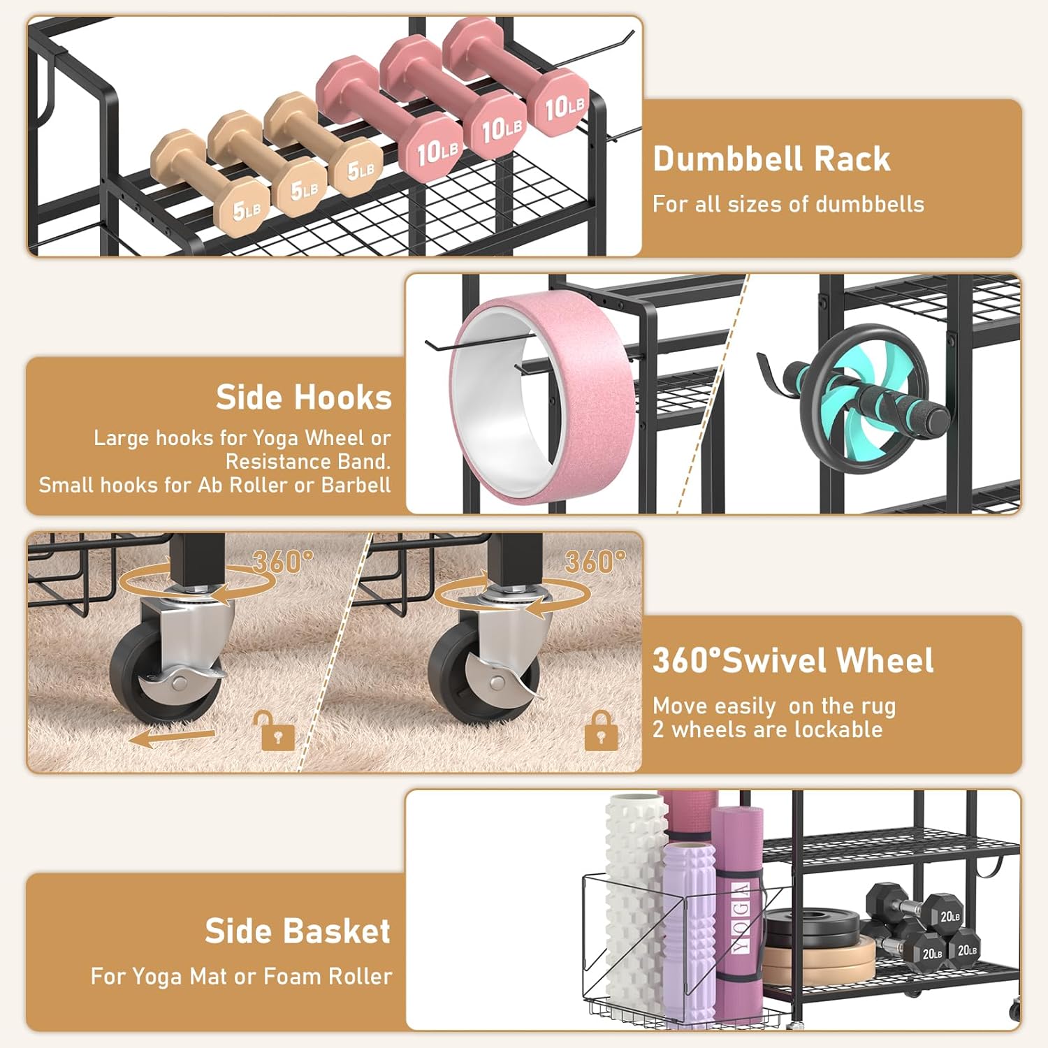 Almacenamiento para Gimnasio e - Home Gym Workout reseña y precio