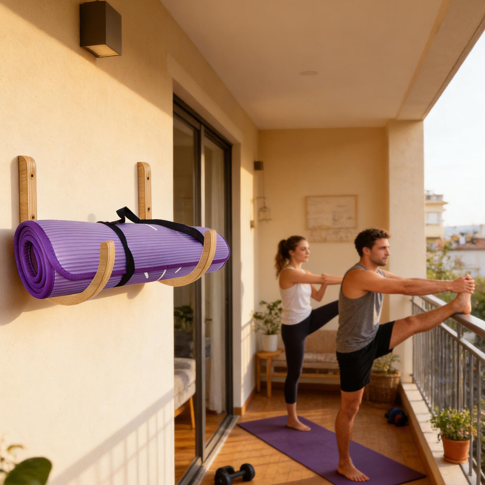 Organizador de colchonetas de  - Home Gym Yoga Mat Storage reseña y precio