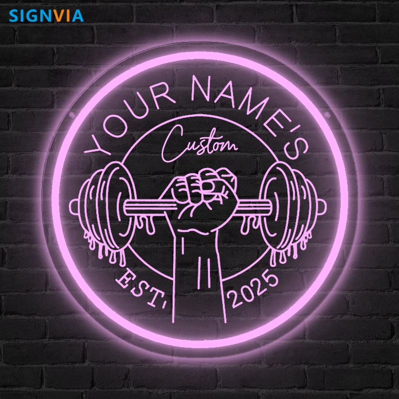 Letrero de neón LED personaliz - Home Gym Neon Sign reseña y precio