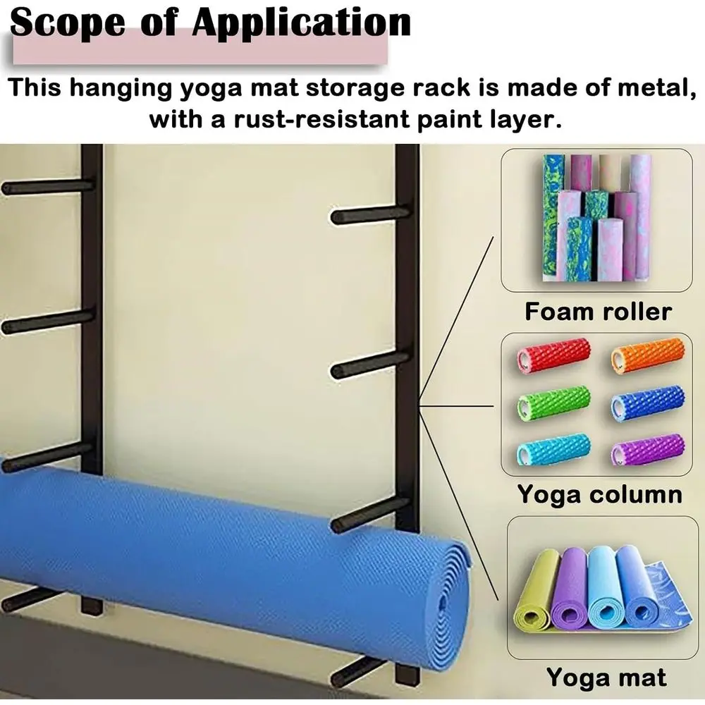 Soporte Metálico de Pared para - Home Gym Yoga Mat Storage reseña y precio