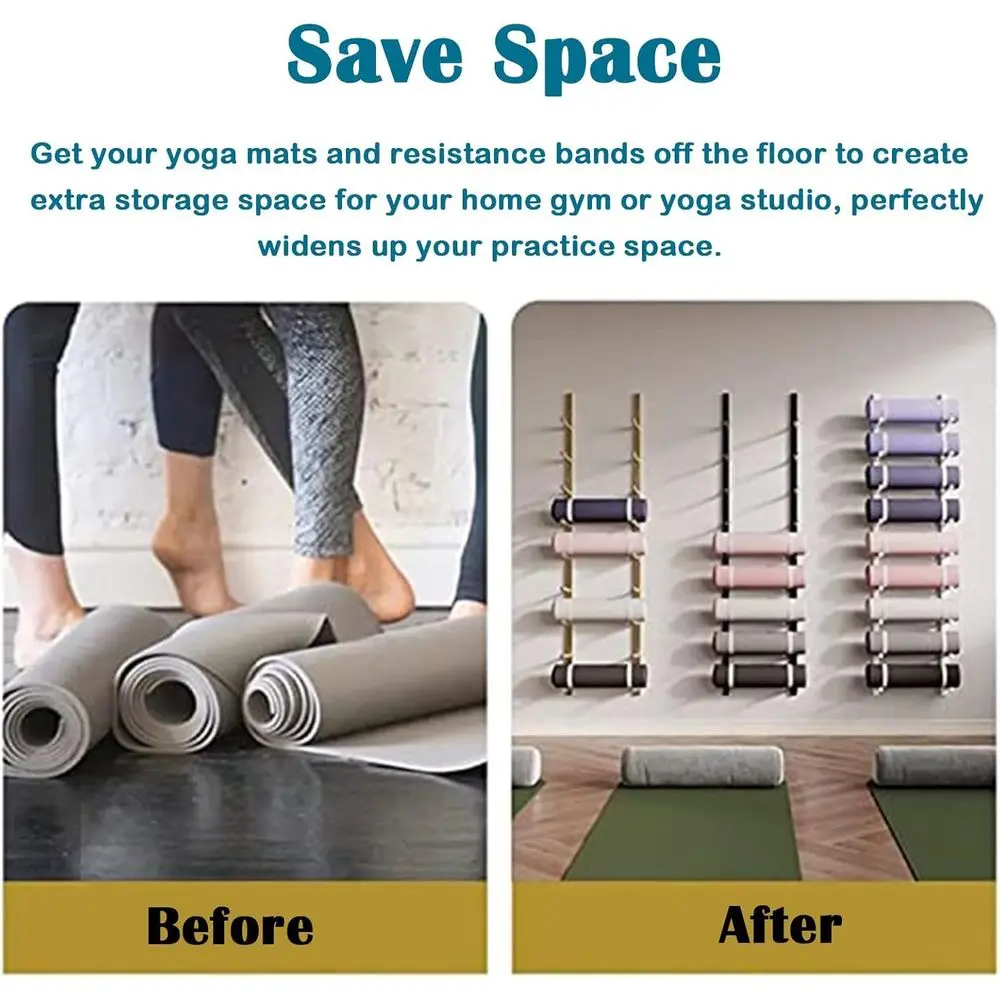Soporte Metálico de Pared para - Home Gym Yoga Mat Storage reseña y precio