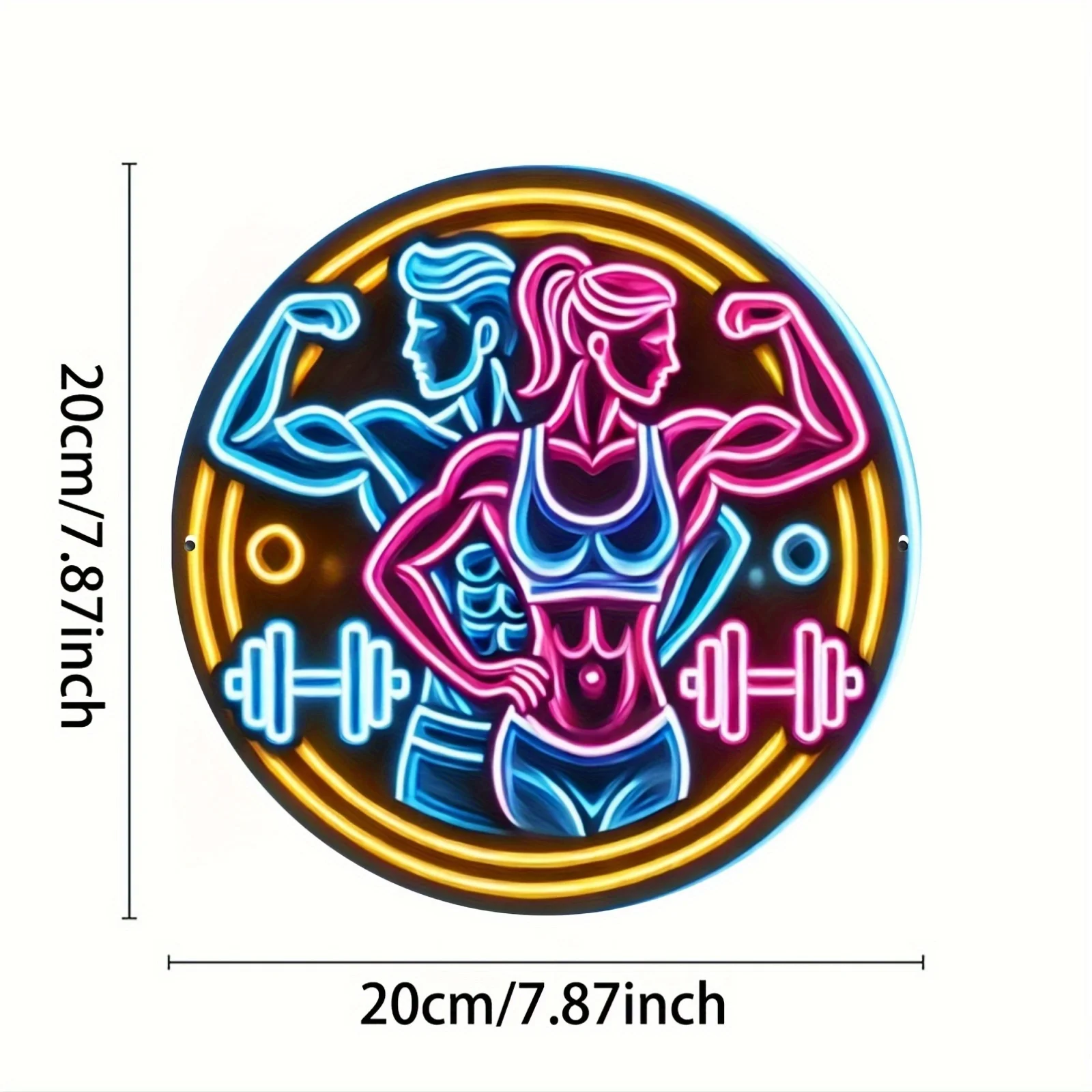 Letrero Metálico 2D para Gimna - Home Gym Neon Sign reseña y precio