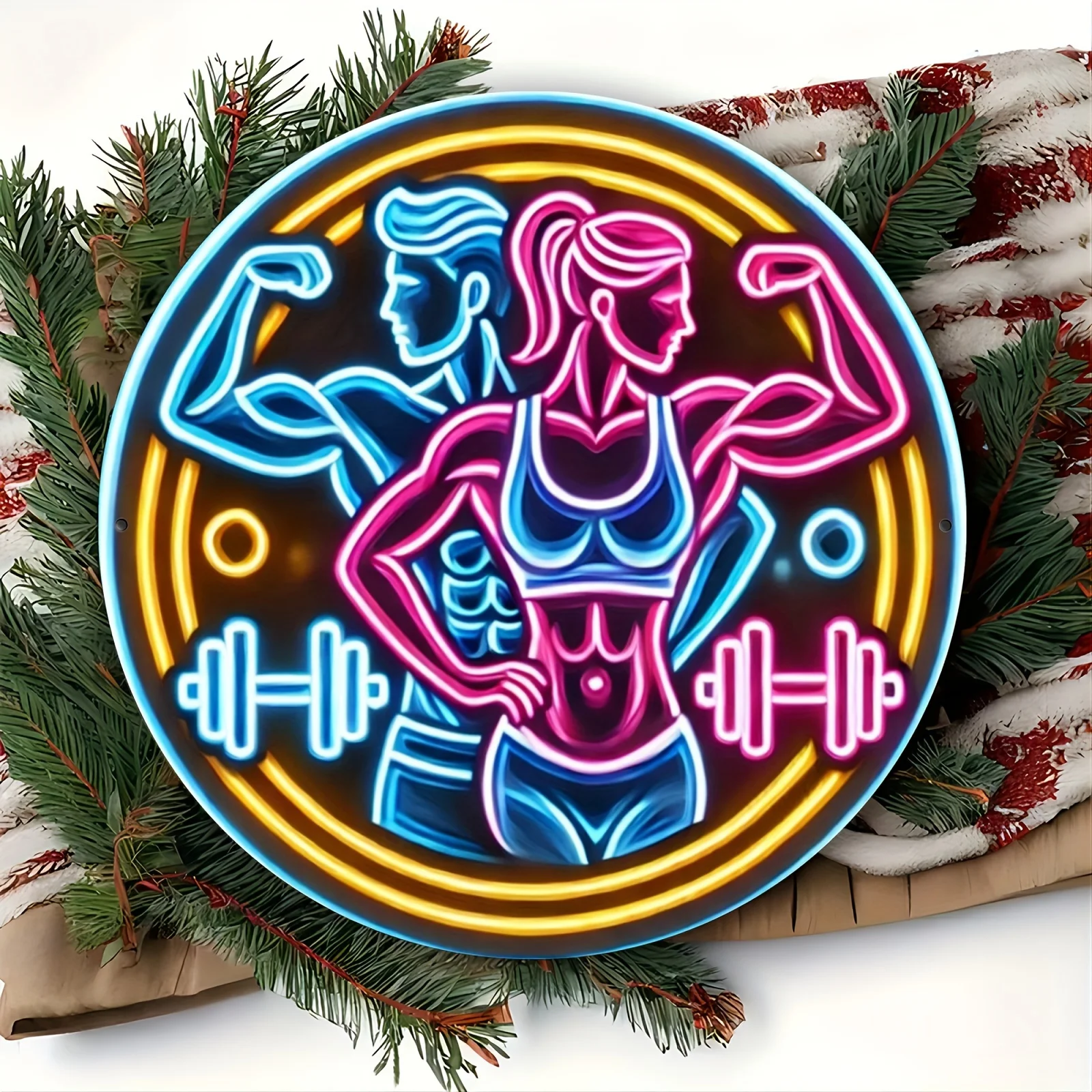 Letrero Metálico 2D para Gimna - Home Gym Neon Sign reseña y precio