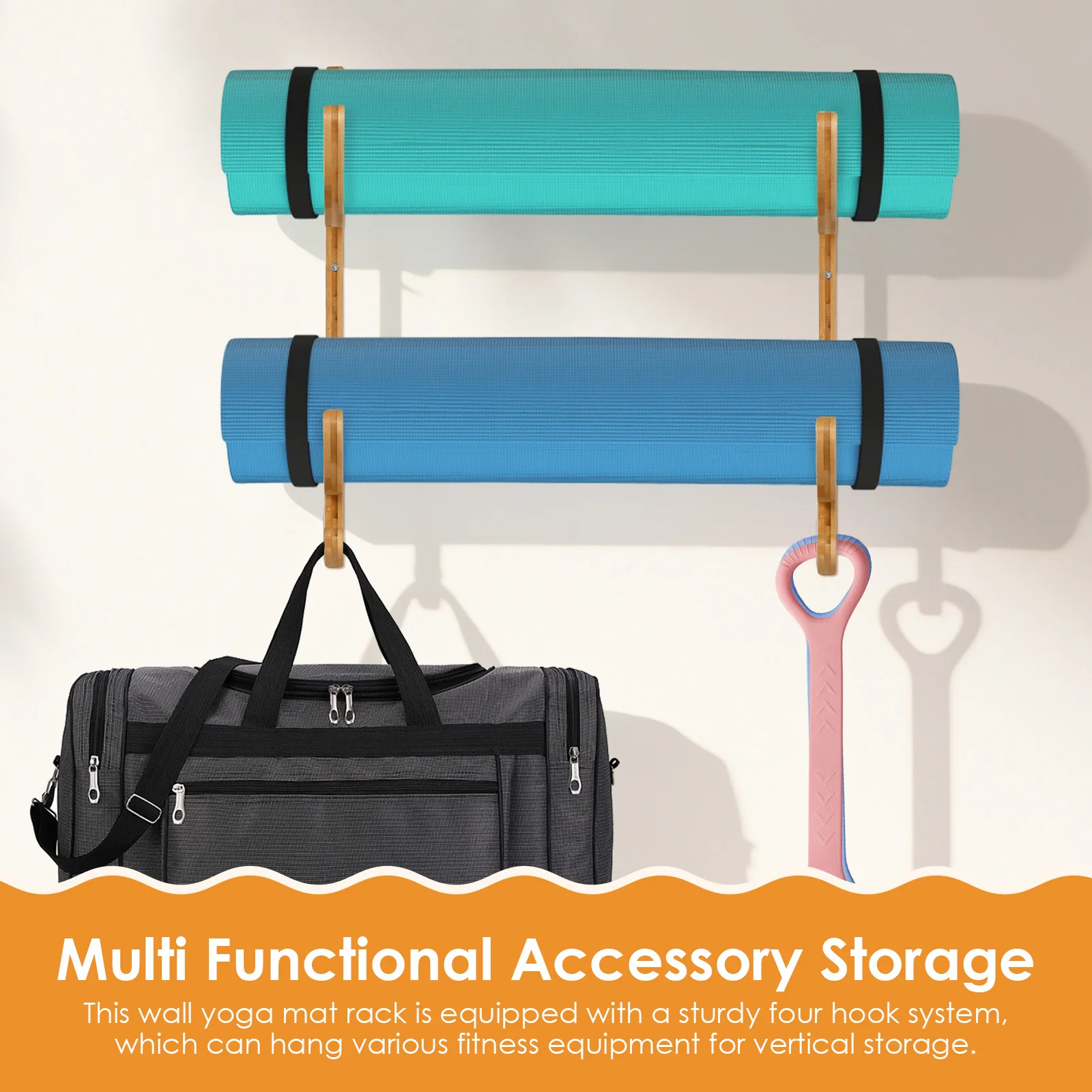 Soporte de pared para colchone - Home Gym Yoga Mat Storage reseña y precio