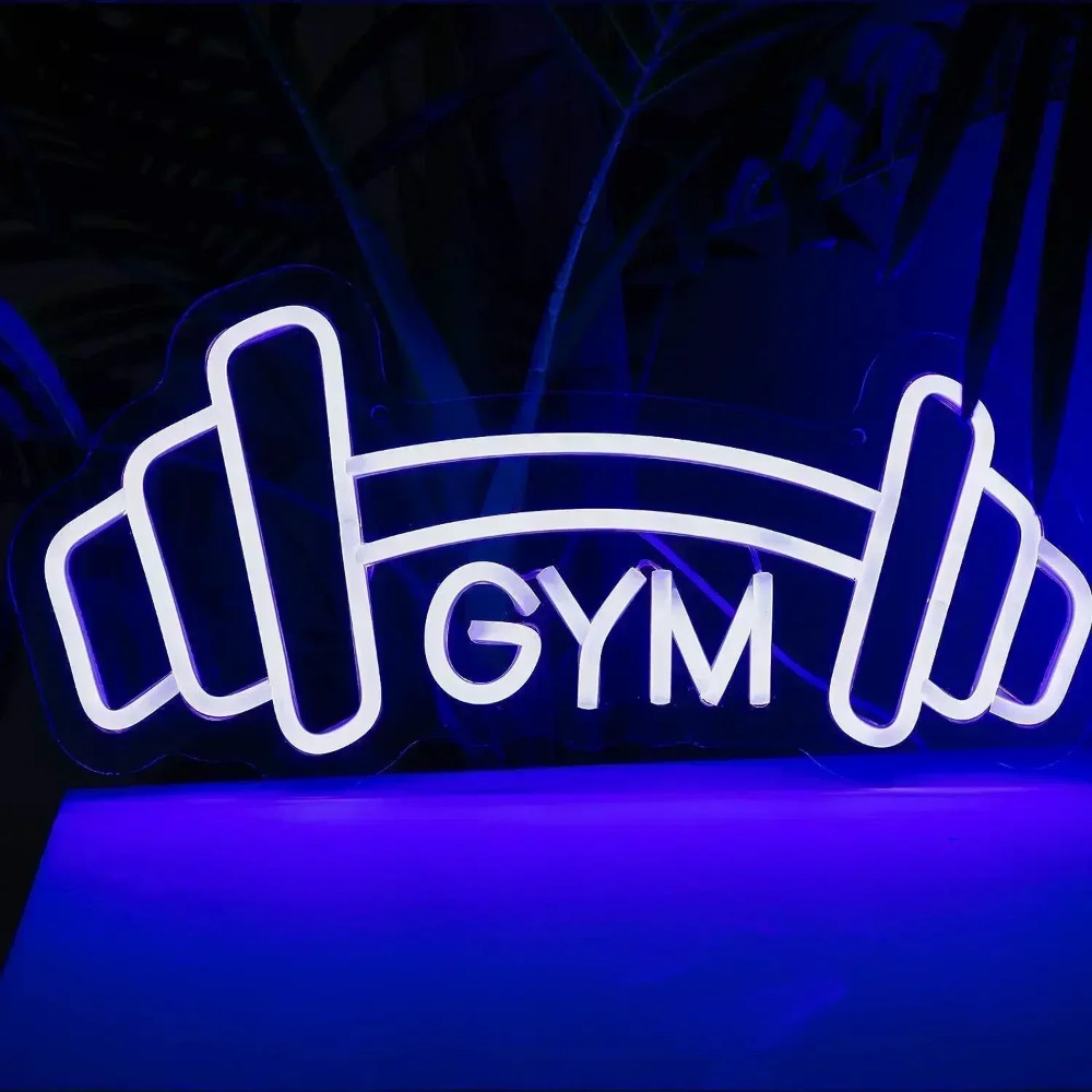 Letrero de neón con forma de m - Home Gym Neon Sign reseña y precio