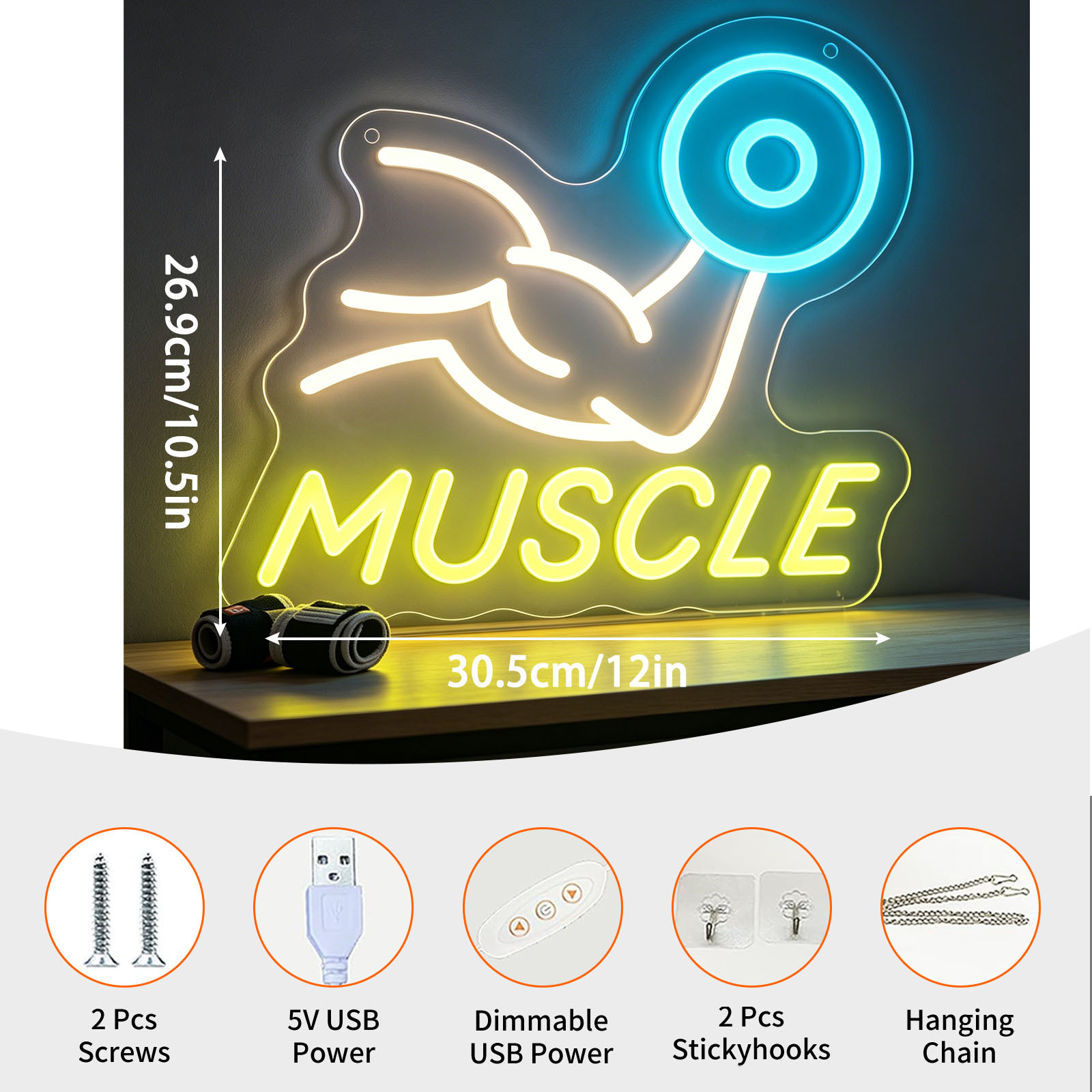 Letrero Luminoso LED de Neón c - Home Gym Neon Sign reseña y precio